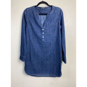 Express‎ Denim Shirt Shift Dress Womens size XS Long Sleeve Vacation Classic